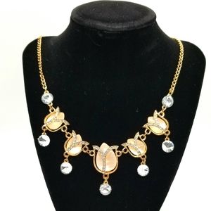 Pink and gold necklace